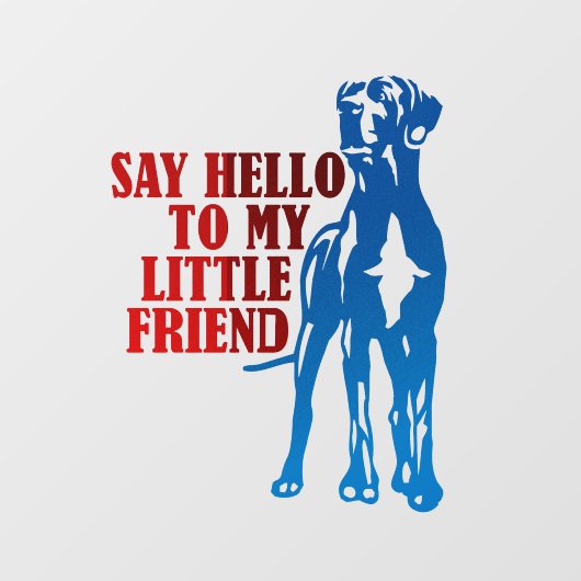 Great Dane Sticker / Cling (Vel)