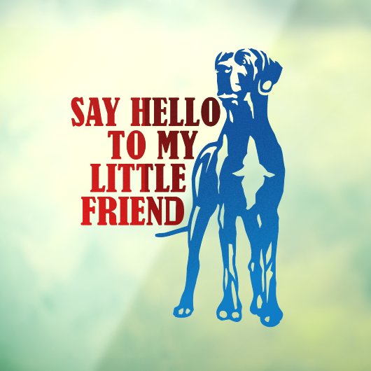 Great Dane Sticker / Cling (Vel 3)