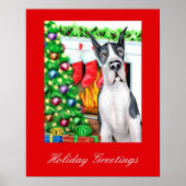 Great Dane Stockings Mantle Poster (Voorkant)