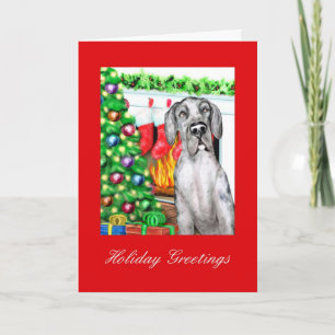 Great Dane Stockings Merle UC Feestdagen Kaart