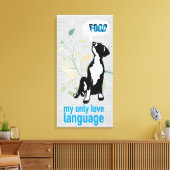 Great Dane Taal van de Liefde  Canvas Afdruk (Insitu (Woonkamer))