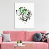 Great Dane Tattoo Canvas Afdruk (Insitu (Woonkamer))