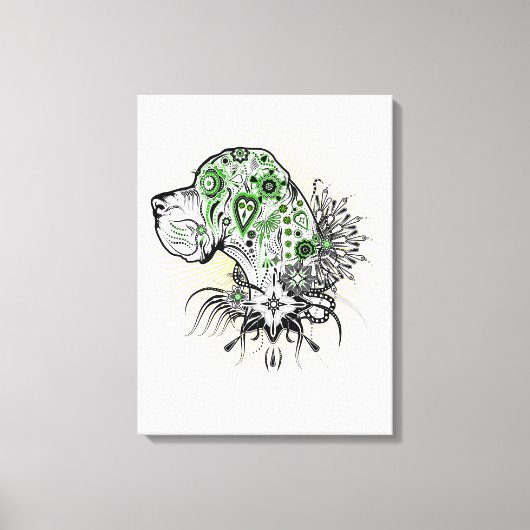 Great Dane Tattoo Canvas Afdruk (Voorkant)