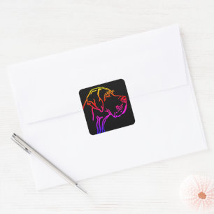 Great Dane tekening Vierkante Sticker