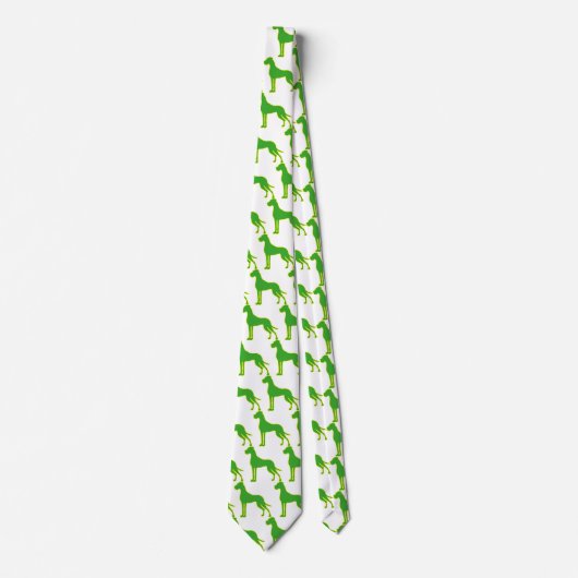 Great Dane Tie Green green/green Stropdas (Voorkant)