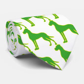 Great Dane Tie Green green/green Stropdas (Opgerold)