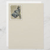 Great Dane (Tijgergestreept) Schilderij - Originel (Voorkant / Achterkant)