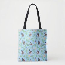 Great Dane Tote Bag Schattige Lente Bloemige Hond 