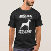 Great Dane training dog owner T-shirt (Voorkant)