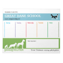 Great Dane training plan Notitieblok