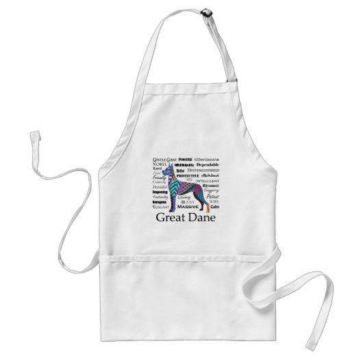 Great Dane Traits Apron Standaard Schort (Voorkant)