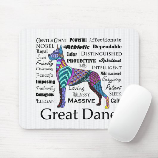 Great Dane Traits Mousepad Muismat (Met muis)