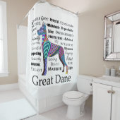 Great Dane Traits Shower-gordijn Douchegordijn (In situ)
