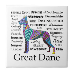 Great Dane Traits Tile Onderzetter Tegeltje