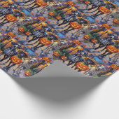 Great Dane Trick-or-Treating Halloween Kostuums Cadeaupapier (Hoek)