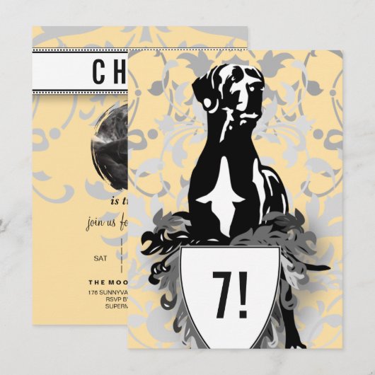 Great Dane Uitnodiging (Voorkant / Achterkant)