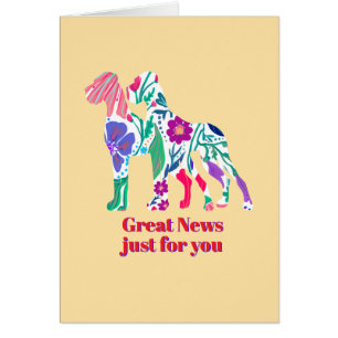 Great Dane Uitnodigingen roze bloem