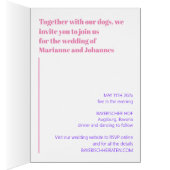 Great Dane Uitnodigingen roze geel (Binnen (Rechts))