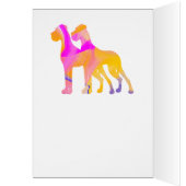 Great Dane Uitnodigingen roze geel (Binnen (Links))