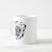 Great Dane vacht zwart wit Koffiemok (Voorkant links)