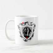 Great Dane vacht zwart wit Koffiemok (Links)