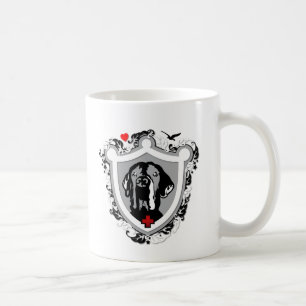 Great Dane vacht zwart wit Koffiemok