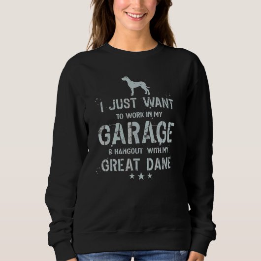 Great Dane Vader Garage Mannen Ophangen Trui (Voorkant)