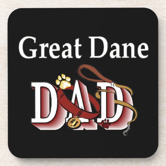 Great Dane Vader Onderzetter (Voorkant)