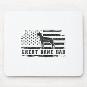 Great Dane Vader Vervallen Amerikaanse Vlag Patrio Muismat