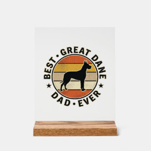 Great Dane Vader Vintage Sunset Hondenliefhebber S Acryl Bord