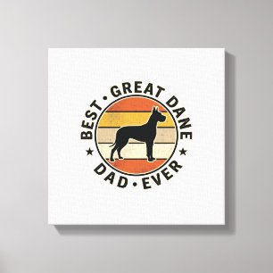 Great Dane Vader Vintage Sunset Hondenliefhebber S Canvas Afdruk
