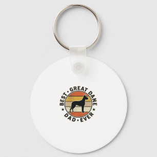 Great Dane Vader Vintage Sunset Hondenliefhebber S Sleutelhanger