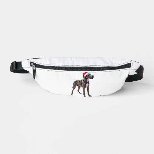 Great Dane Vakantie Kerst Licht (3) Heuptasje (Voorkant)