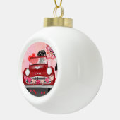 Great Dane Valentijnsdag Delight Keramische Bal Ornament (Rechts)