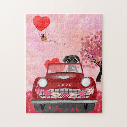 Great Dane Valentijnsdag Delight Legpuzzel (Verticaal)