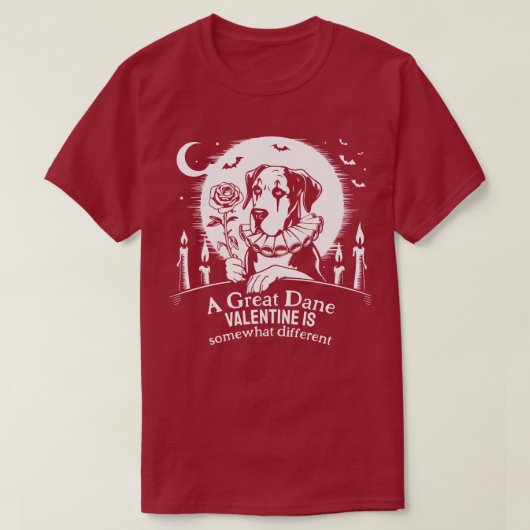 Great Dane Valentine  T-shirt (Design voorkant)