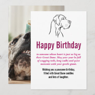 Great Dane verjaardagskaart Kaart