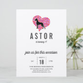 Great Dane verjaardagsuitnodiging Kaart (Staand voorkant)