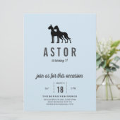 Great Dane verjaardagsuitnodiging Kaart (Staand voorkant)