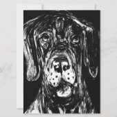 Great Dane verjaardagsuitnodiging Kaart (Achterkant)