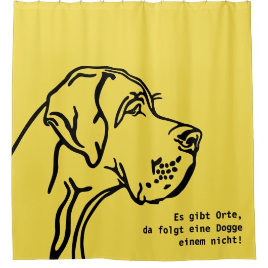 Great Dane Verklaring Douchegordijn (Voorkant)