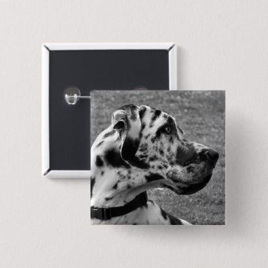 GREAT DANE VIERKANTE BUTTON 5,1 CM (Voorkant /achterkant)