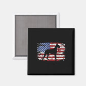 Great Dane Vintage American Flag  Magneet (Voorkant / Achterkant)