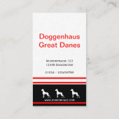 Great Dane visitekaartjes rode kern (Achterkant)
