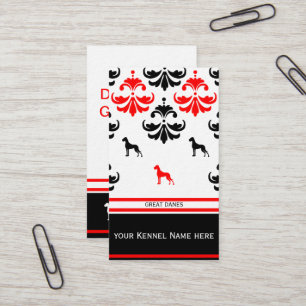 Great Dane visitekaartjes rode kern