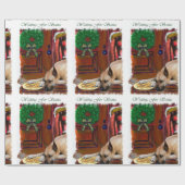Great Dane Wacht op Kerstmis Cadeaupapier (Vlak)