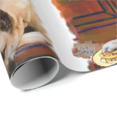 Great Dane Wacht op Kerstmis Cadeaupapier (Rol Hoek)