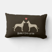 Great Dane Wedding Dogs | Aangepast voor Happy Cou Kussen (Achterkant)