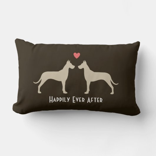 Great Dane Wedding Dogs | Aangepast voor Happy Cou Kussen (Voorkant)