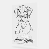 Great Dane Welkom  Acryl Bord (Hoek)